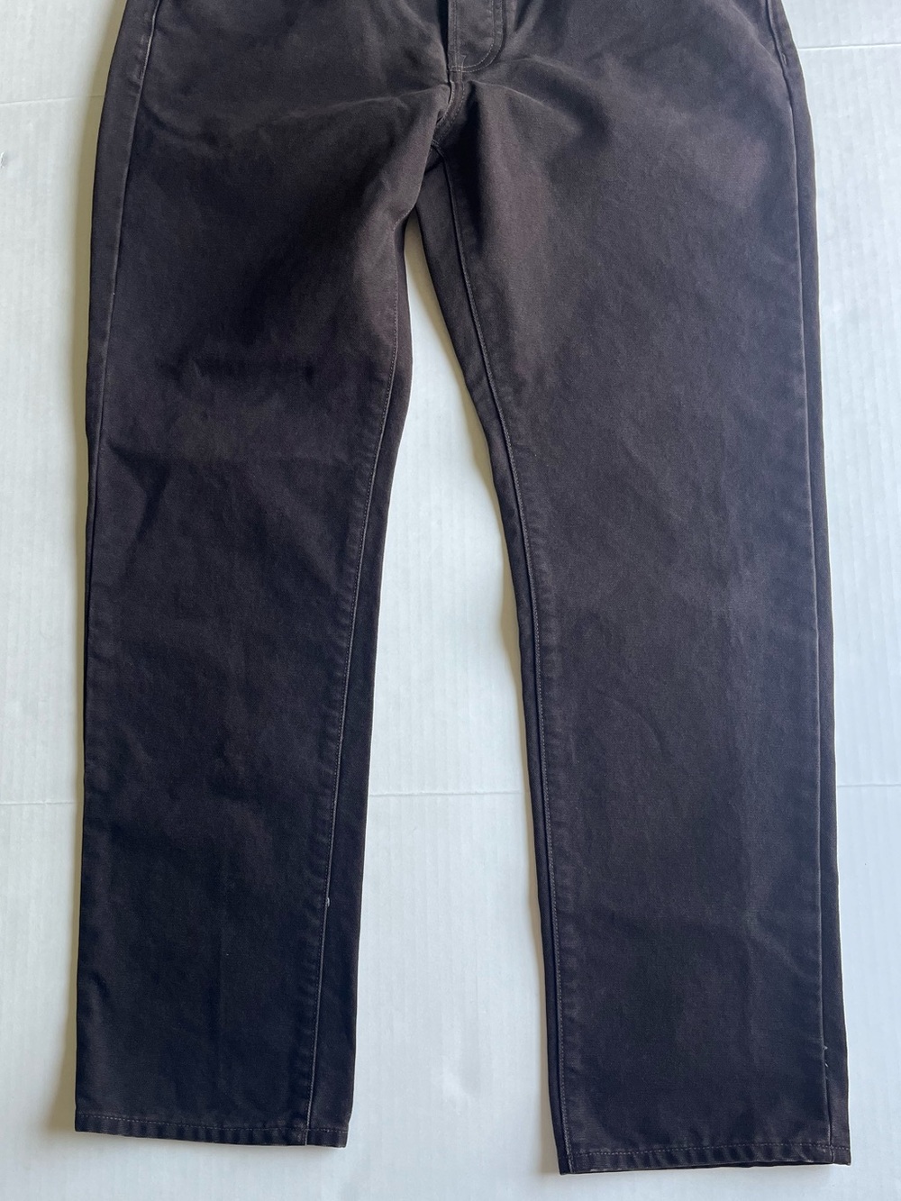 Sid Mashburn Men’s Brown Cotton Canvas Straight Leg 5-Pocket Button Fly Pant 36 - Picture 3 of 10